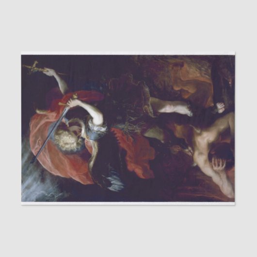 Saint Michael der Erzengel von Claudio Coello Seidenpapier (Vorderseite)