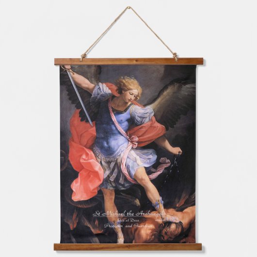 Saint Michael der Erzengel Wandteppich Mit Holzrahmen (Vorderseite)