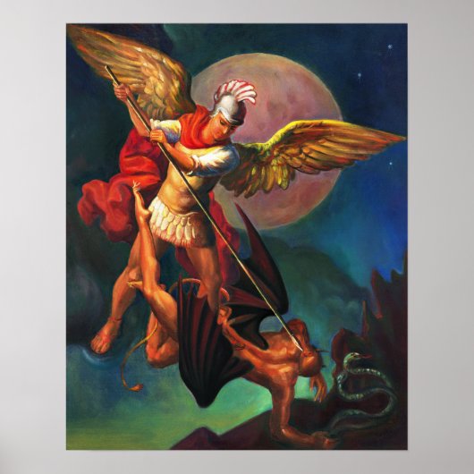 Saint Michael der Kriegerangel Poster (Vorne)
