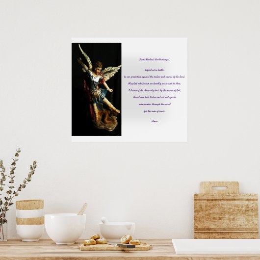 Saint Michael Gebet Poster (Küche)