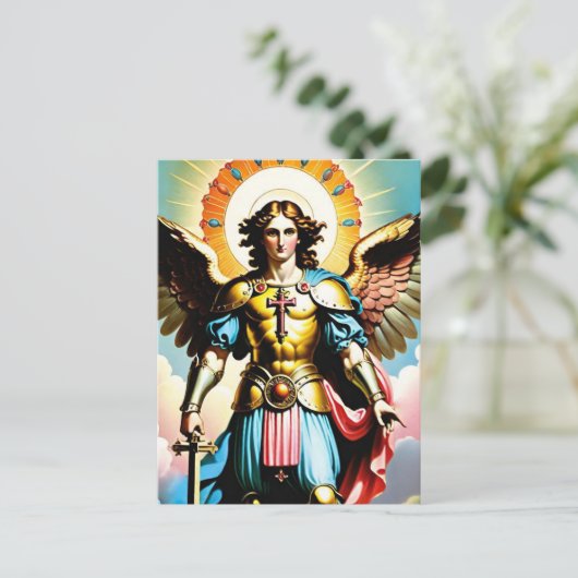 Saint Michael Postcard Postkarte (Stehend Vorderseite)