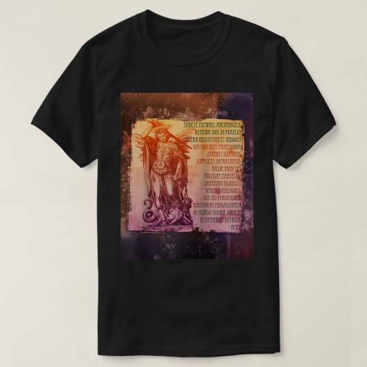 Saint Michael Prayer Katholischer Saint Archangel  T-Shirt (Design vorne)