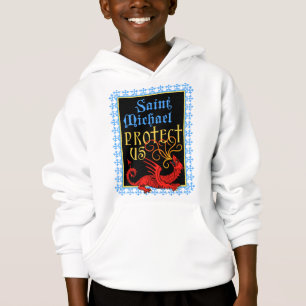 Saint Michael Protect Us Kid's Hoodie