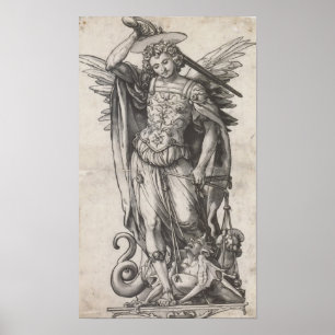 Saint Michael the Archangel by Hans Holbein Poster