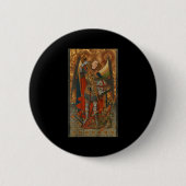 Saint Michael The Archangel Defeating Satan Christ Button (Vorderseite)