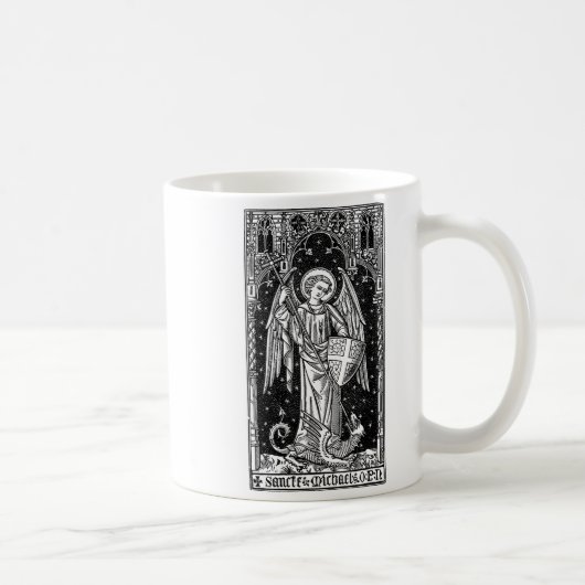 Saint Michael The Archangel Defeating Satan Christ Kaffeetasse (Rechts)