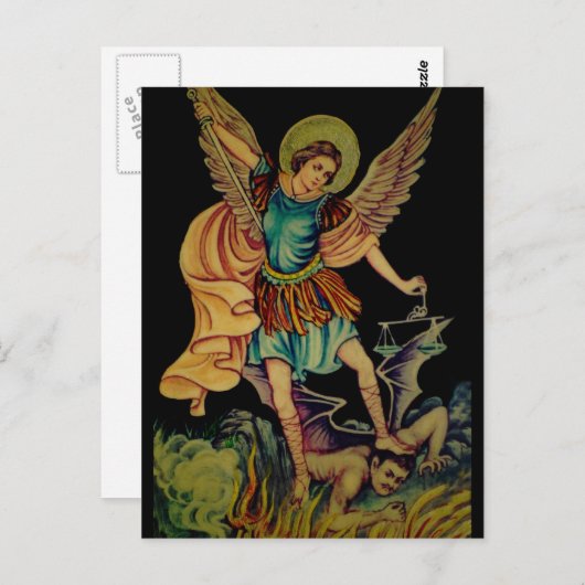 Saint Michael The Archangel Postkarte (Vorne/Hinten)