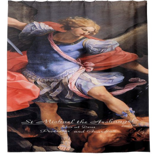 Saint Michael The Archangel Quis ut Deus Duschvorhang (Vorderseite)