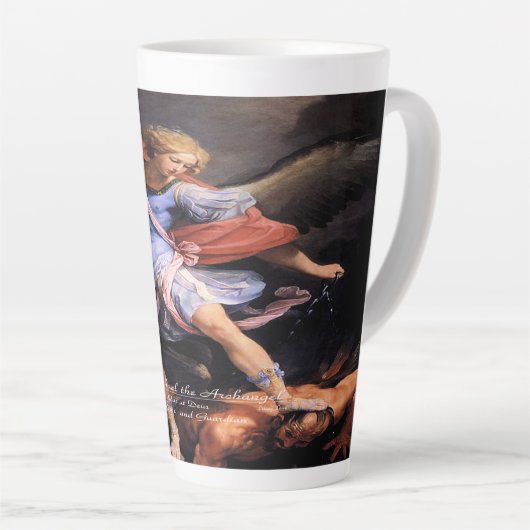 Saint Michael The Archangel Quis ut Deus Milchtasse (Rechte Ecke)
