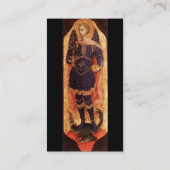 SAINT MICHAEL THE ARCHANGEL with DRAGON MONOGRAM Visitenkarte (Rückseite)