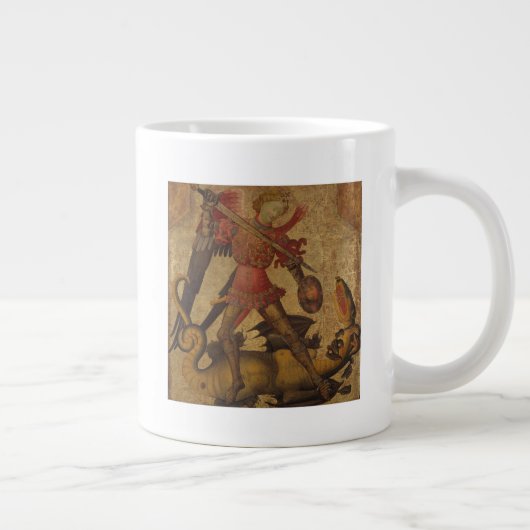 Saint Michael und der Drache Jumbo-Tasse (Rechts)