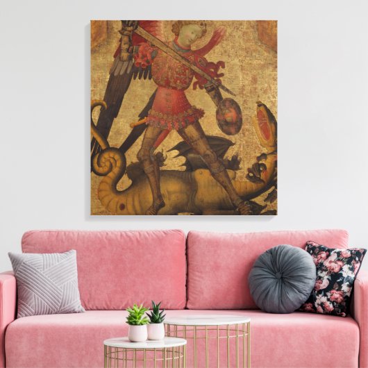 Saint Michael und der Drache Leinwanddruck (Insitu (Wohnzimmer))