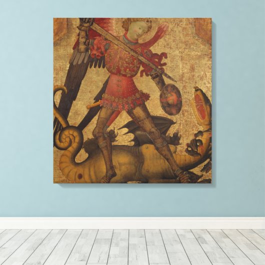 Saint Michael und der Drache Leinwanddruck (Insitu (Holzboden))