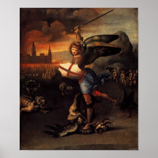 Saint Michael und der Drache Poster (Vorne)