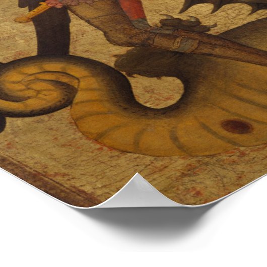Saint Michael und der Drache Poster (Ecke)
