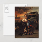 Saint Michael und der Drache Postkarte (Vorne/Hinten)