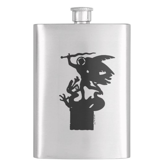 Saint Michael und Dragon Flachmann (Vorderseite)