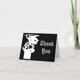 Saint Michael und Dragon (in Weiß) Dankeskarte