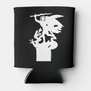 Saint Michael und Dragon (in Weiß) Dosenkühler