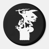 Saint Michael und Dragon (in Weiß) Magnet (Vorne)