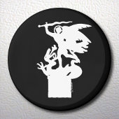 Saint Michael und Dragon (in Weiß) Magnet