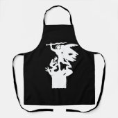 Saint Michael und Dragon (in Weiß) Schürze (Vorderseite)