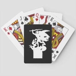 Saint Michael und Dragon (in Weiß) Spielkarten