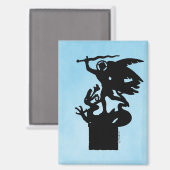 Saint Michael und Dragon Magnet (Vorderseite/Rückseite)