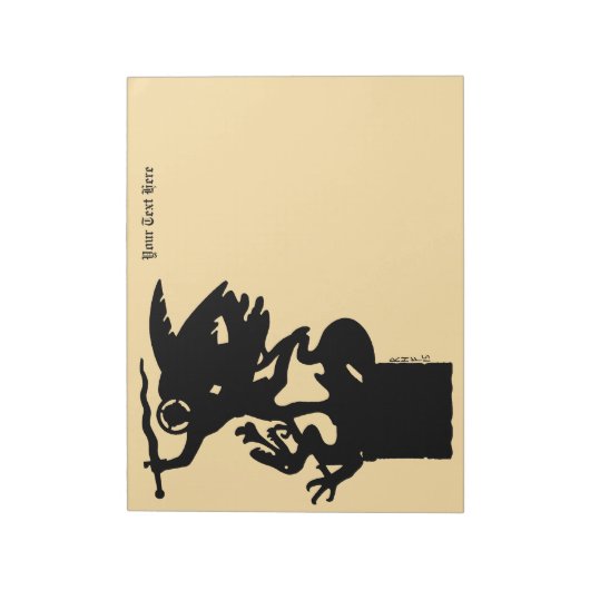 Saint Michael und Dragon Notizblock (Rotiert)