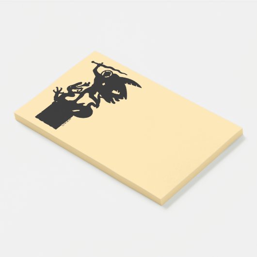 Saint Michael und Dragon Post-it Klebezettel (angewinkelt)
