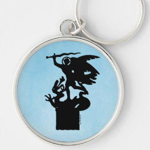 Saint Michael und Dragon Schlüsselanhänger