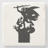 Saint Michael und Dragon Steinuntersetzer (Vorderseite)