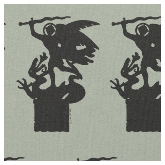 Saint Michael und Dragon Stoff (Nahaufnahme)