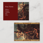 SAINT MICHAEL VANGUISHING SATAN, braun Visitenkarte (Vorne/Hinten)