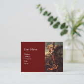 SAINT MICHAEL VANGUISHING SATAN, braun Visitenkarte (Stehend Vorderseite)