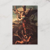 SAINT MICHAEL VANGUISHING SATAN Brown Visitenkarte (Rückseite)