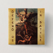 SAINT MICHAEL VANGUISHING SATAN BUTTON (Vorderseite)