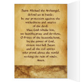 SAINT MICHAEL VANGUISHING SATAN Gebet (Innen (Links))