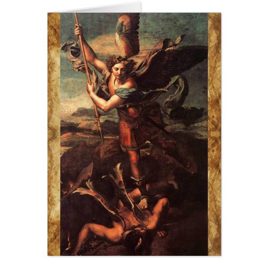 SAINT MICHAEL VANGUISHING SATAN Gebet (Vorne)