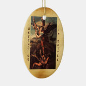 SAINT MICHAEL VANGUISHING SATAN Gebet Keramik Ornament (Rechts)