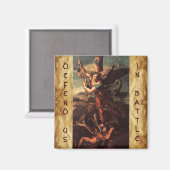 SAINT MICHAEL VANGUISHING SATAN MAGNET (Vorderseite/Rückseite)