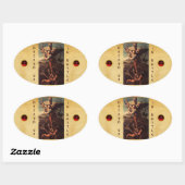 SAINT MICHAEL VANGUISHING SATAN OVALER AUFKLEBER (Blatt)