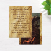 SAINT MICHAEL VANGUISHING SATAN Prayer Card (Schreibtisch)