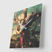 SAINT MICHAEL VANGUISHING SATAN QUADRATISCHE WANDUHR (Winkel)