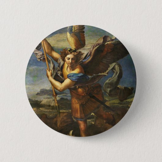 Saint Michael Vanquishing Satan von Raphael Button (Vorderseite)