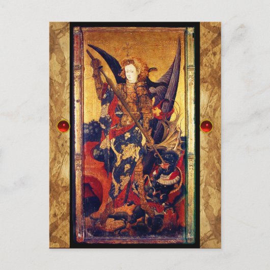 Saint Michael Vanquising the Devil Postkarte (Vorderseite)