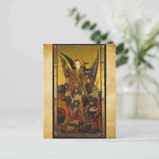 Saint Michael Vanquising the Devil Postkarte (Stehend Vorderseite)