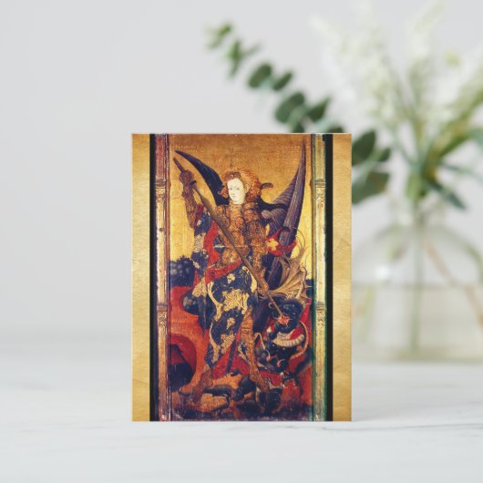 Saint Michael Vanquising the Devil Postkarte (Stehend Vorderseite)