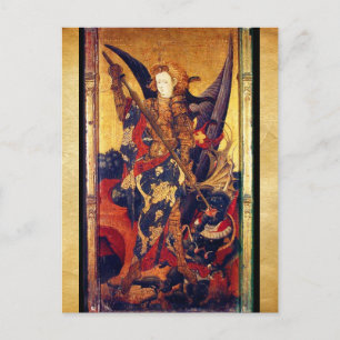Saint Michael Vanquising the Devil Postkarte