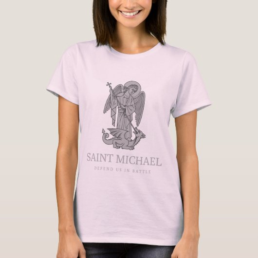 Saint Michael verteidigen uns im Kampf T-Shirt (Vorderseite)